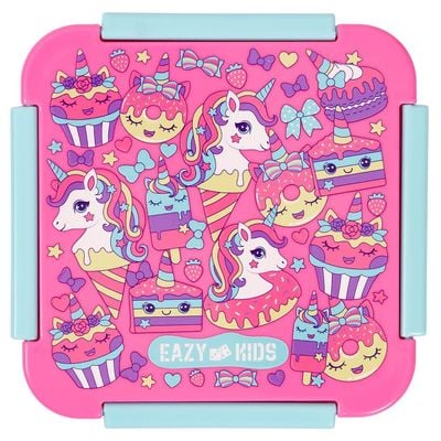 Eazy Kids Lunch Box, Unicorn Desert - Pink, 650ml