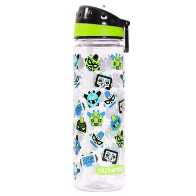 Eazy Kids Lunch Box and Tritan Water Bottle w / Carry handle, Gen Z - Black, 650ml