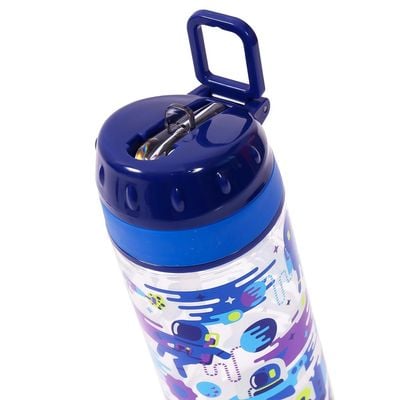 Eazy Kids Lunch Box and Tritan Water Bottle w / Carry handle, Astronauts - Blue, 420ml