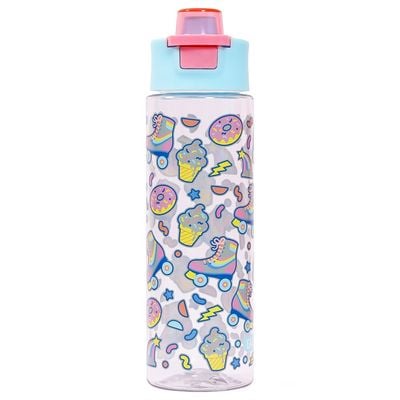 Eazy Kids Lunch Box and Tritan Water Bottle w / Flip Lid, Gen Z Skater - Blue, 750ml