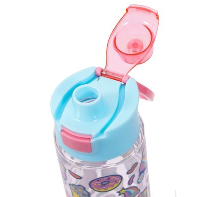 Eazy Kids Lunch Box Set and Tritan Water Bottle w / Flip Lid, Gen Z Skater - Blue, 750ml