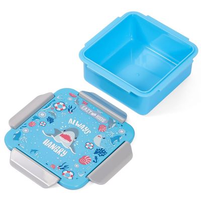 Eazy Kids Lunch Box Set, Shark - Blue