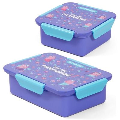 Eazy Kids Lunch Box Set, Mermaid - Purple