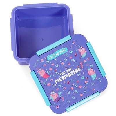 Eazy Kids Lunch Box Set, Mermaid - Purple