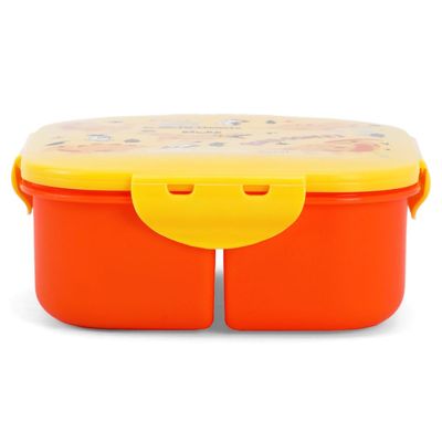 Eazy Kids Square Bento Lunch Box - Dino Yellow