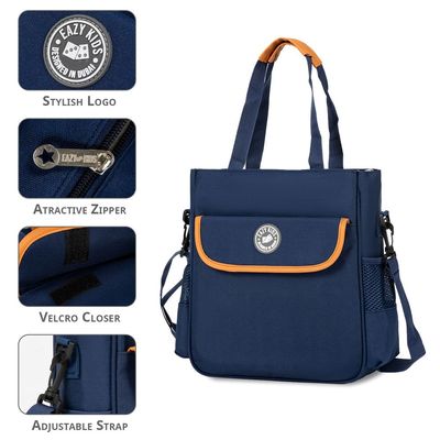 Eazy Kids - Ergonomic Multipurpose School / Lunch Bag - Blue