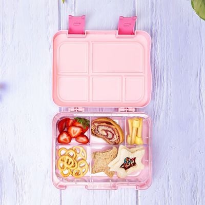 Eazy Kids 5 & 4 Convertible Bento Lunch Box wt Sandwich Cutter Set - Girl Power