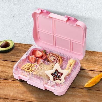 Eazy Kids 5 & 4 Convertible Bento Lunch Box wt Sandwich Cutter Set - Gamer Girl