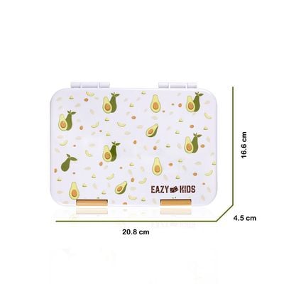 Eazy Kids 6 & 4 Convertible Bento Lunch Box wt Sandwich Cutter Set - Avocado