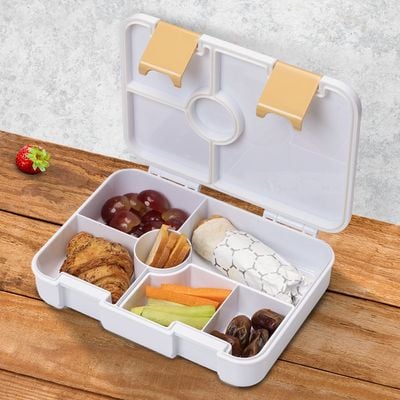 Eazy Kids 6 & 4 Convertible Bento Lunch Box wt Sandwich Cutter Set - Avocado