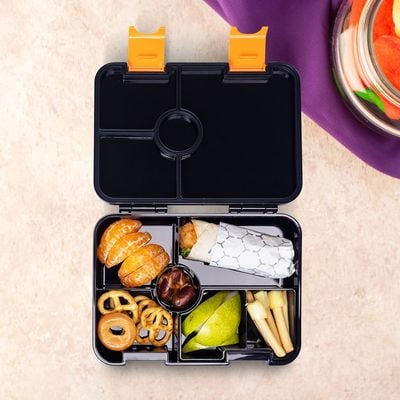 Eazy Kids 6 & 4 Convertible Bento Lunch Box wt Sandwich Cutter Set - Dino Bro