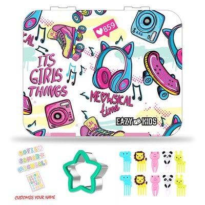 Eazy Kids Bento Box wt Insulated Lunch Bag & Cutter Set - Combo - Its Girls Things