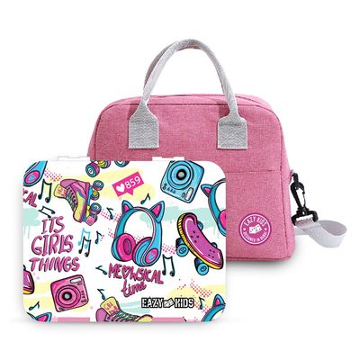 Eazy Kids Bento Box wt Insulated Lunch Bag & Cutter Set -Combo - Its Girls Things