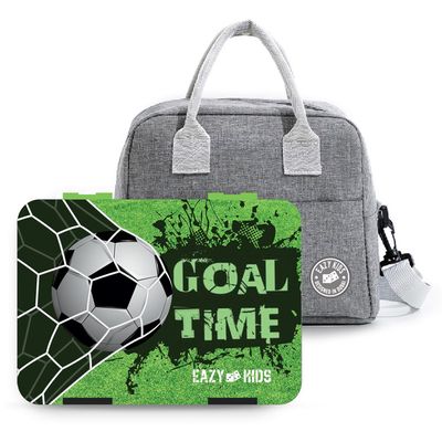 Eazy Kids Bento Box wt Insulated Lunch Bag & Cutter Set -Combo - Goal Time