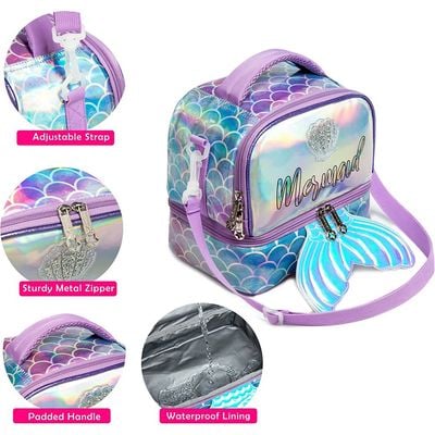 Eazy Kids - Bottle / Lunch Bag - Mermaid Purple