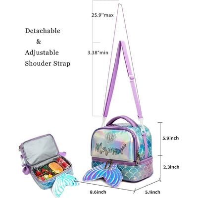 Eazy Kids - Bottle / Lunch Bag - Mermaid Purple