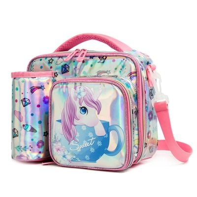 Eazy Kids - Bottle / Lunch Bag - Unicorn Chrome Pink