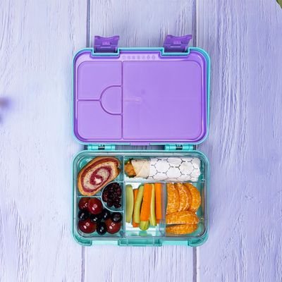 Disney Frozen Princess Elsa 6 / 4 Compartment Convertible Bento Tritan Lunch Box - Blue