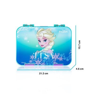 Disney Frozen Princess Elsa 6 / 4 Compartment Convertible Bento Tritan Lunch Box - Blue