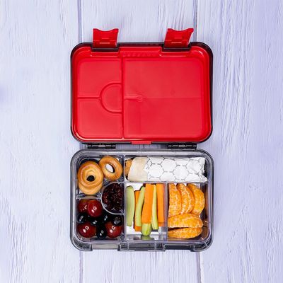 Marvel Avengers Super Hero 6 / 4 Compartment Convertible Bento Tritan Lunch Box - Black