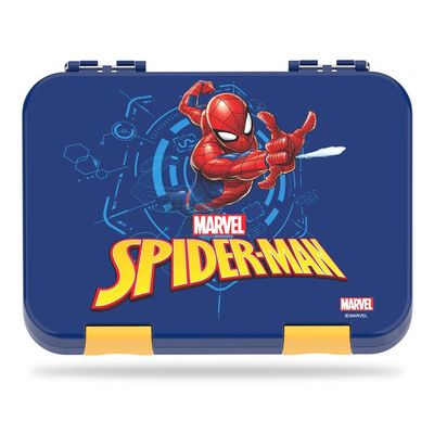Marvel Spider-Man 6 / 4 Compartment Convertible Bento Tritan Lunch Box - Blue