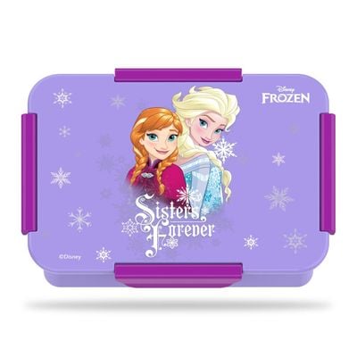 Disney Frozen Princess 1 / 2 / 3 / 4 Compartment Convertible Bento Lunch Box - Purple