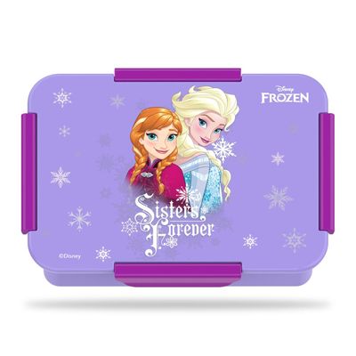 Disney Frozen Princess 1 / 2 / 3/ 4 Compartment Convertible Bento Lunch Box - Purple