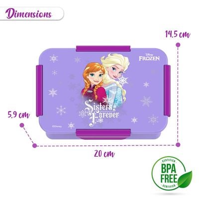 Disney Frozen Princess 1 / 2 / 3 / 4 Compartment Convertible Bento Lunch Box - Purple