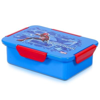 Marvel Spider - Man 1 / 2 / 3 / 4 Compartment Convertible Bento Lunch Box - Blue