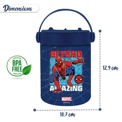 Marvel Beyond Amazing Spider - Man Stainless Steel Insulated Food Jar - Blue(350ml)