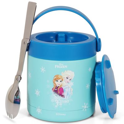 Disney Frozen Princess Elsa Stainless Steel Insulated Food Jar - Blue(350ml)