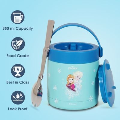 Disney Frozen Princess Elsa Stainless Steel Insulated Food Jar - Blue(350ml)