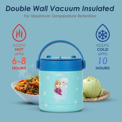 Disney Frozen Princess Elsa Stainless Steel Insulated Food Jar - Blue(350ml)