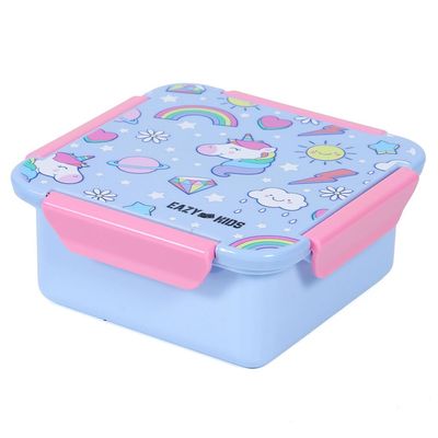 Eazy Kids Lunch Box Set Unicorn - Blue