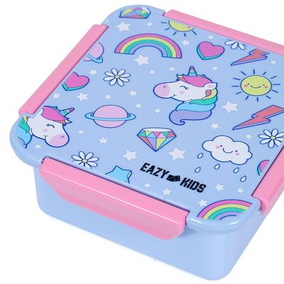 Eazy Kids Lunch Box Set Unicorn - Blue