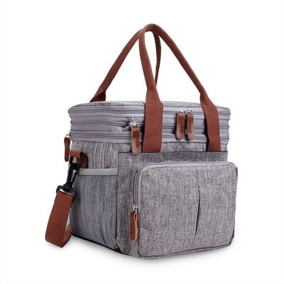 Little Story Insulated Lunch / Bottle Bag - Grey