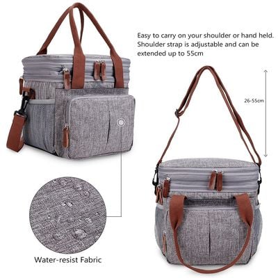 Little Story Insulated Lunch / Bottle Bag - Grey