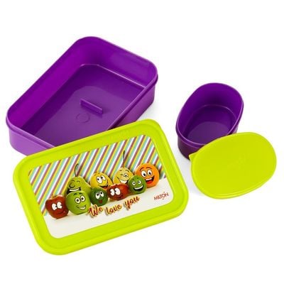 Milton School Time Lunch Box - Purple