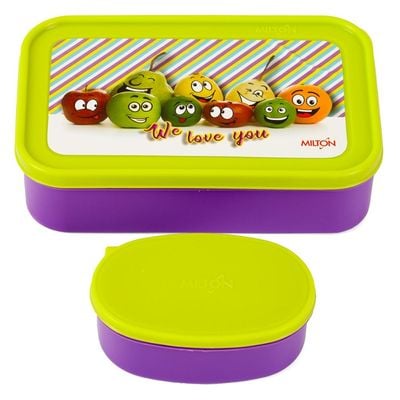 Milton School Time Lunch Box - Purple