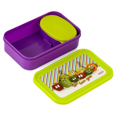 Milton School Time Lunch Box - Purple