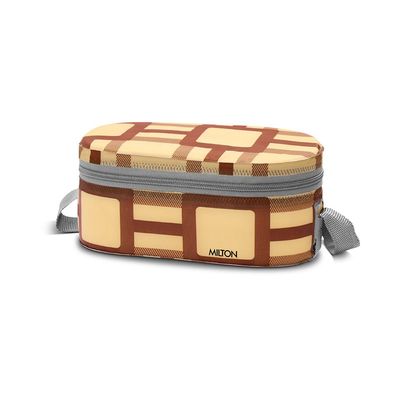 Milton Corporate Lunch 3 Stainless Steel Lunch Box with Lunch Bag, Brown