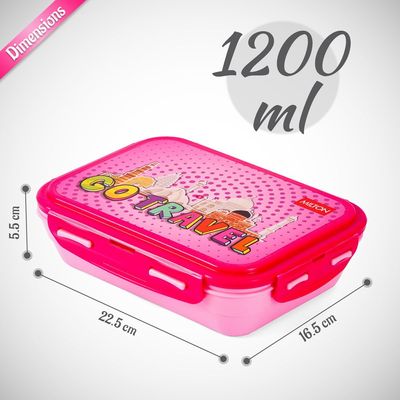 Milton Fun Treat Lunch Box, 1200ml, Pink