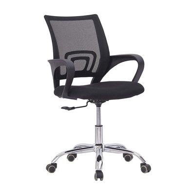 كرسي Mahmayi Sleekline 69001 منخفض الظهر - كرسي مكتب شبكي أسود مريح لجلوس مريح - تصميم معاصر - مثالي للاستخدام في المنزل أو المكتب