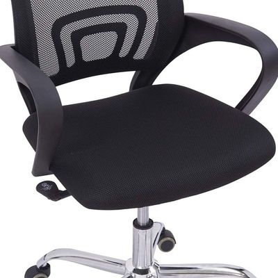 كرسي Mahmayi Sleekline 69001 منخفض الظهر - كرسي مكتب شبكي أسود مريح لجلوس مريح - تصميم معاصر - مثالي للاستخدام في المنزل أو المكتب
