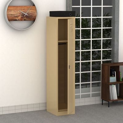 Victory Steel Japan Compartment Storage Steel Locker Filing Cabinet (Single Door, Beige)