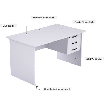 Office Desk for Home (White)