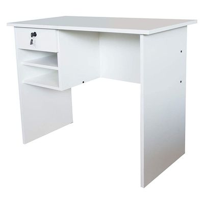MP1-9045 Solama Office Desk with Paper Rack - Premium White