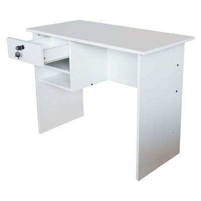 MP1-9045 Solama Office Desk with Paper Rack - Premium White