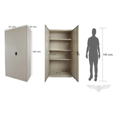 Victory Steel Japan OEM Mild Steel Filing Cupboard with Shelves Storage Compartment (BEIGE)