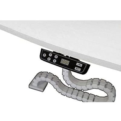 Lift-12 Electronic Height Adjustable Modern Desk - Elegant and Modern Ergonomic Office Desk with Adjustable Height Feature and Heavy Duty Fram (White, Width: 180cm)